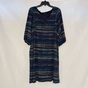 Danillo Boutique Blue Stripe Pattern Dress Women’s Plus Size 20W | EUC
